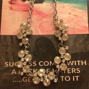 Silver and rhinestone necklace